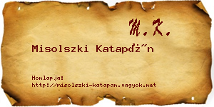 Misolszki Katapán névjegykártya